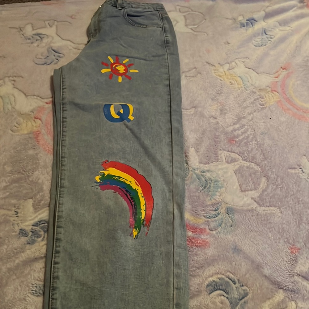 Boyfriend jeans, light washed denim